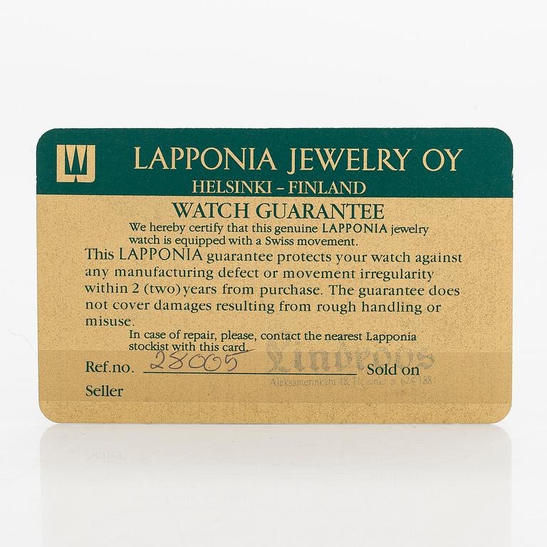 Björn Weckström, a 14K gold 'Pola Negri' wristwatch. Lapponia 2005.