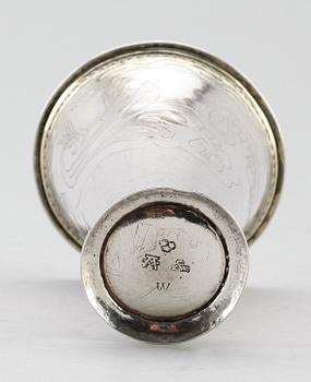 BÄGARE, silver, Carl Klingwall, Västerås 1779. Vikt ca 74 g.