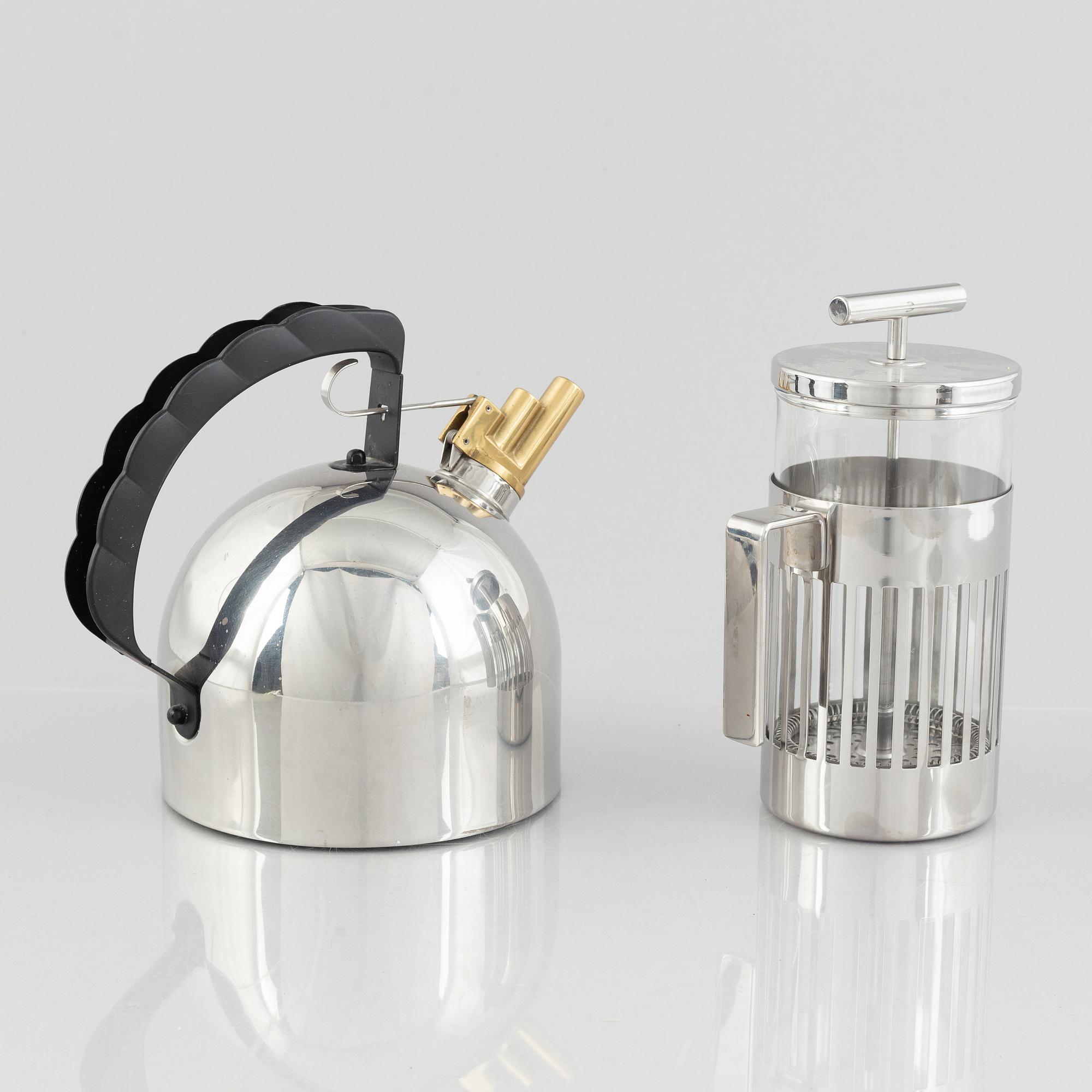 Eight pieces of Alessi homeware.