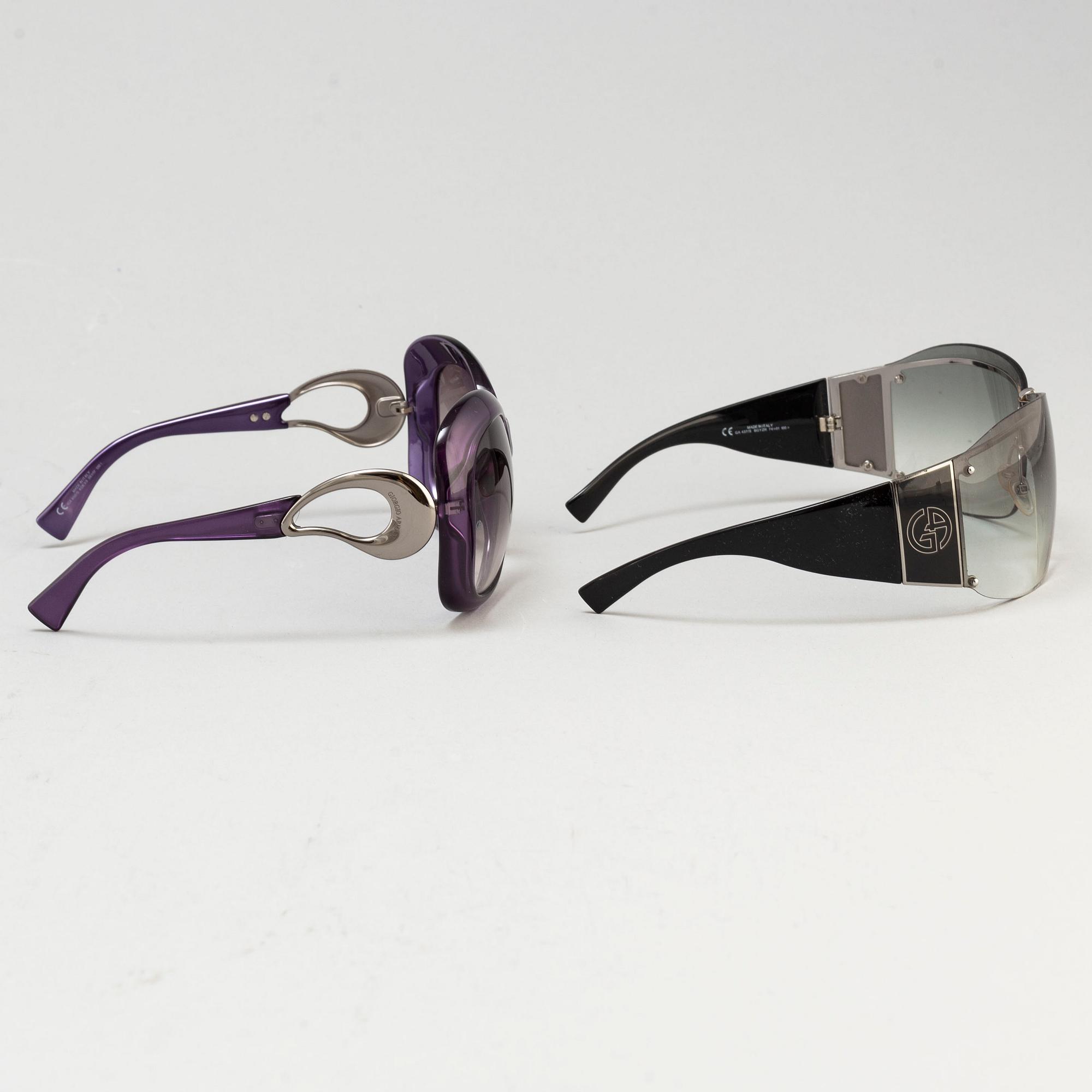 GIORGIO ARMANI, solglasögon, 2 st.