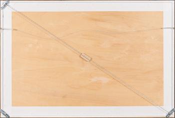 Birger Kaipiainen, drawing, lilac ink on plywood, signed and dated -46.