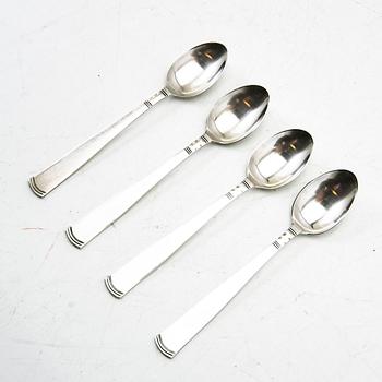 Coffee spoons, silver, 12 pcs, Rosenholm, GAB, second half of the 20th century.
