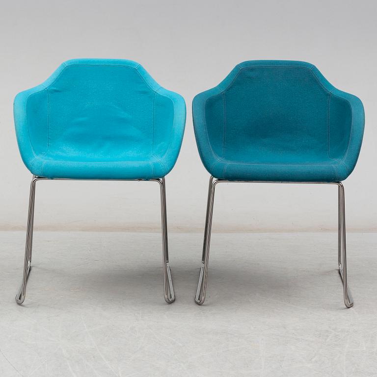 Six chairs (3+3) 'Arena' by Johan Lindstén, Johanson Design, Sweden.