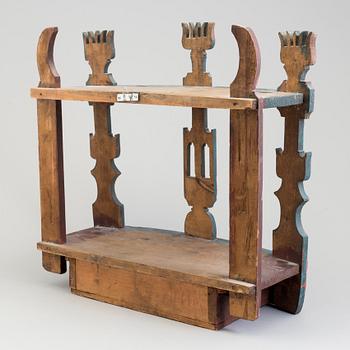 A swedish shelf, Delsbo, Hälsingland, ca 1800.