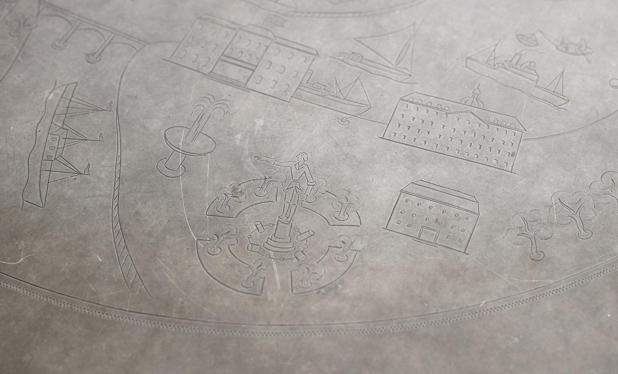 JOSEF FRANK & NILS FOUGSTEDT, soffbord, Firma Svenskt Tenn, Stockholm 1960.