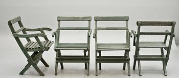 TRÄDGÅRDSMÖBLEMANG, 5 delar, 1900-tal.