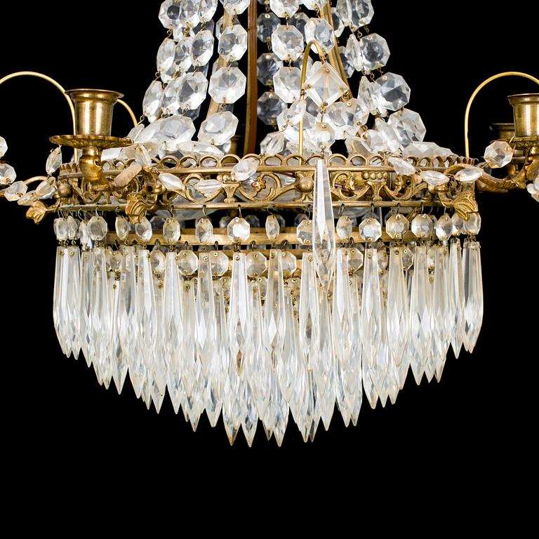 LJUSKRONA, gustaviansk stil, 1900-tal. Höjd 63 cm.