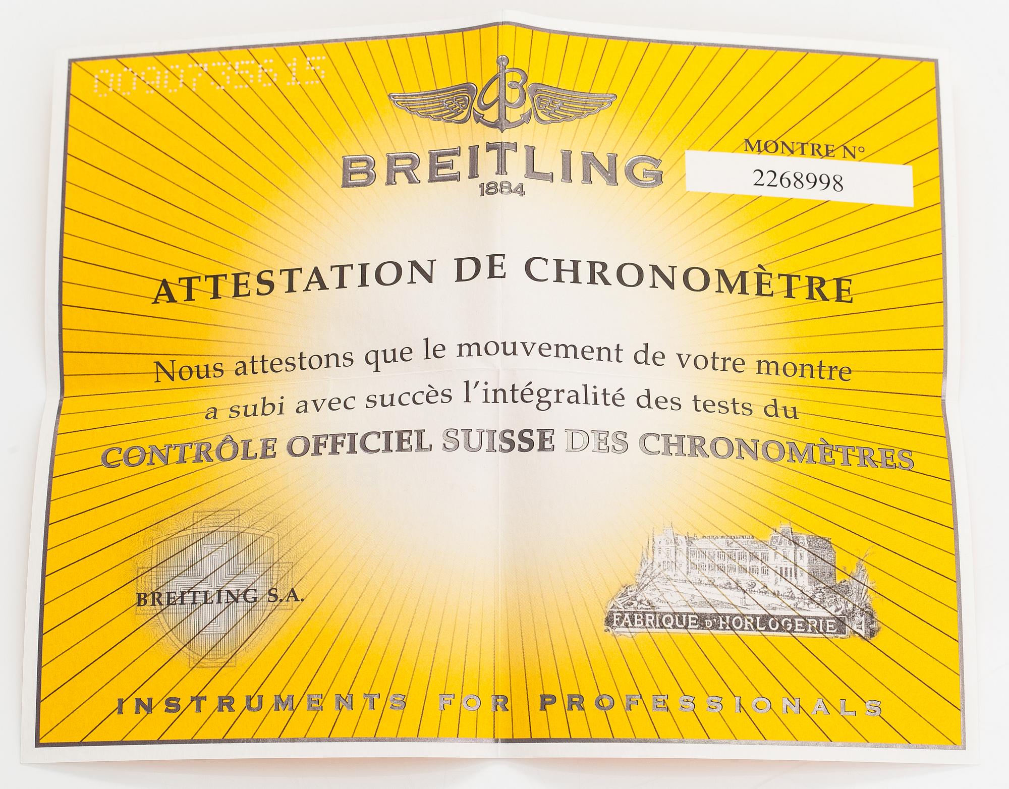 Breitling, Navtimer, 125e Anniversaire, Edition Limitée, armbandsur, 43 mm.