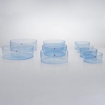 Timo Sarpaneva, nine bowls from the 'Marcel' series for Iittala. In production 1993 - 1996.