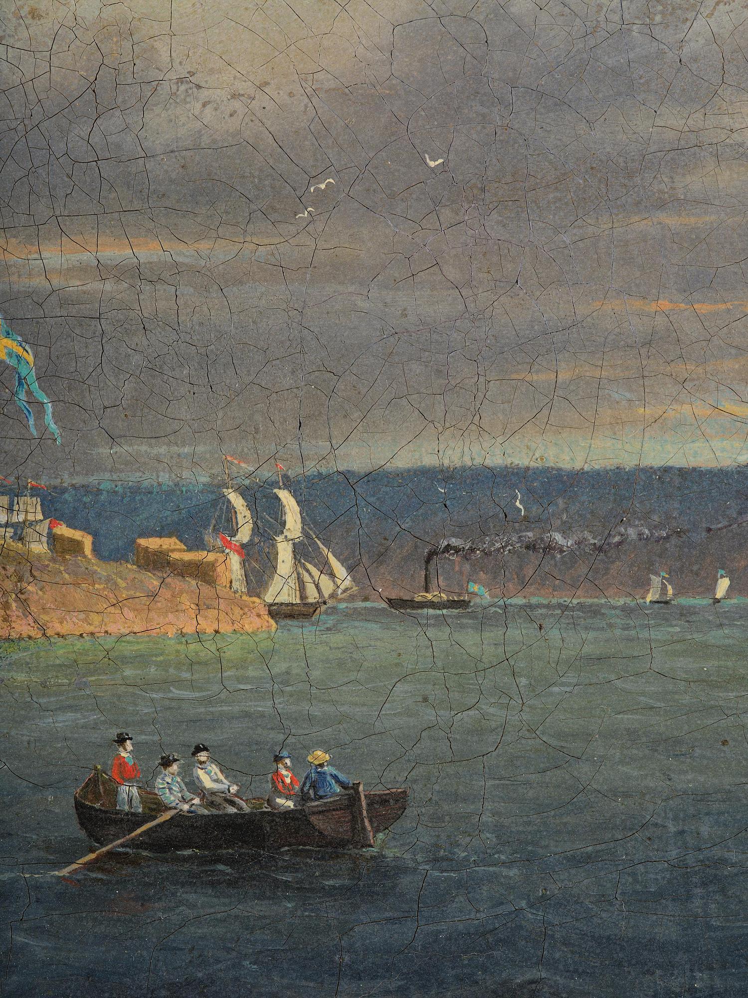 Marcus Larsson, Skepp utanför Norges kust, troligtvis Kristiania (Oslo), möjligtvis korvetten ”Lagerbjelke” och fregatten ”Josephine”.