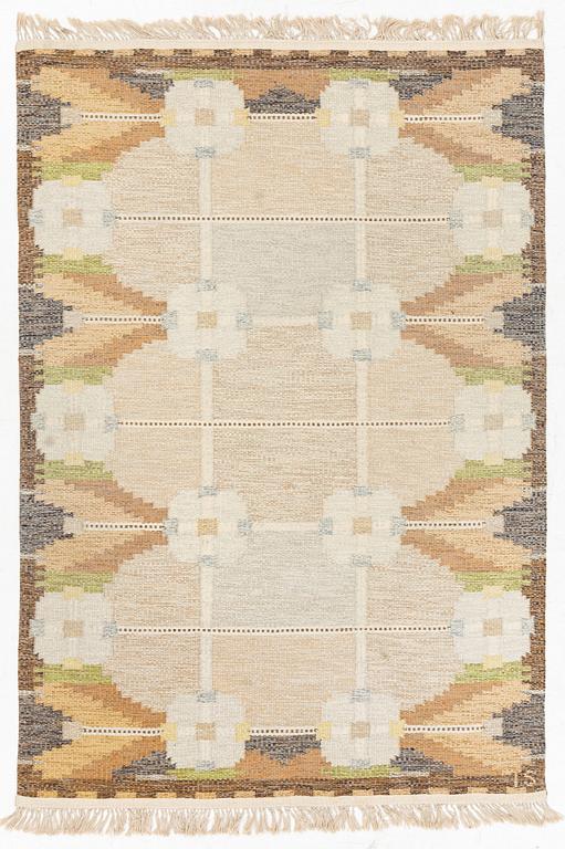 Ingegerd Silow, rug, flat weave, signed, approx. 198 x 138 cm.