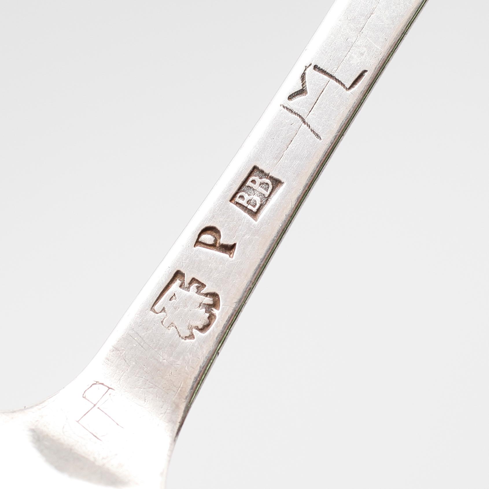 MATSKED, silver, Bengt Björn, Västerås 1748. Vikt ca 56 gram.