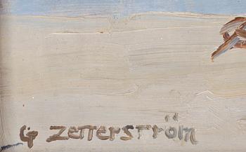 GUNNAR ZETTERSTRÖM, olja på pannå, sign.