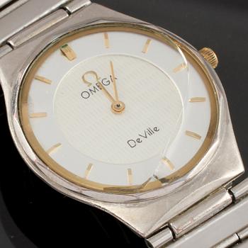 ARMBANDSUR, herr, stål, "De Ville",  Omega, 1900-talets senare del.