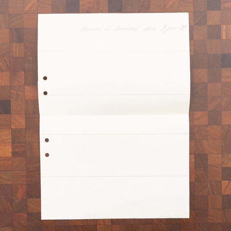 Gorm Christensen & Rolf Middelboe, skrivbord med sideboard, Tranekaer, Danmark, 1960-tal.