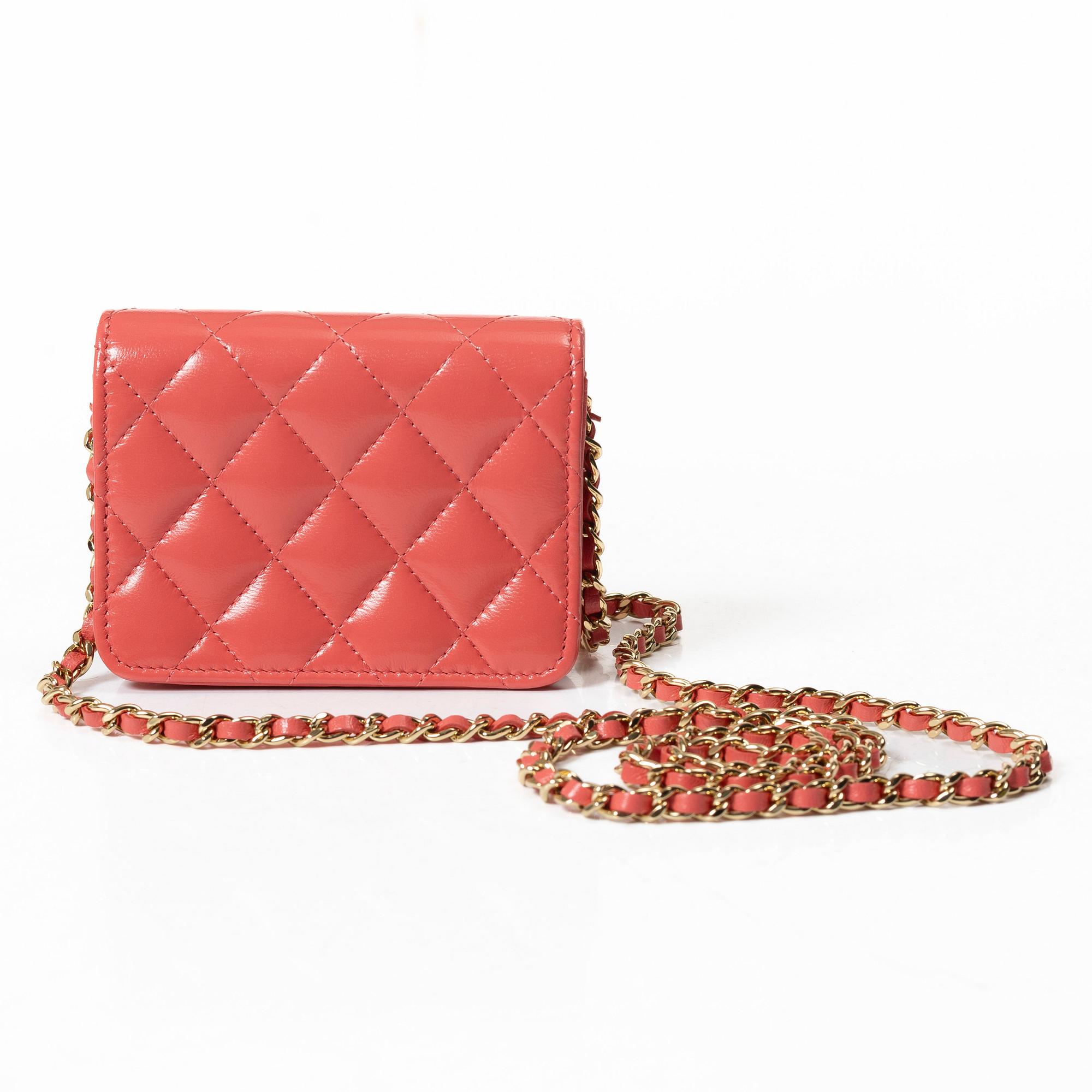 Chanel, Bag, "Flap card holder/wallet on chain".