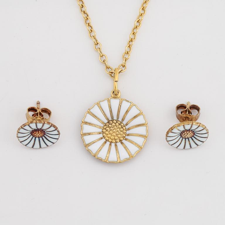 Georg Jensen, "Daisy" örhängen med collier.