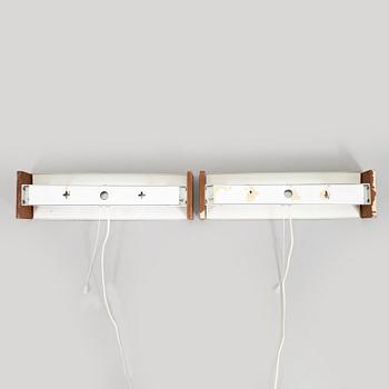 A pair of 1960s/70s wall lamps marked by Valinte.