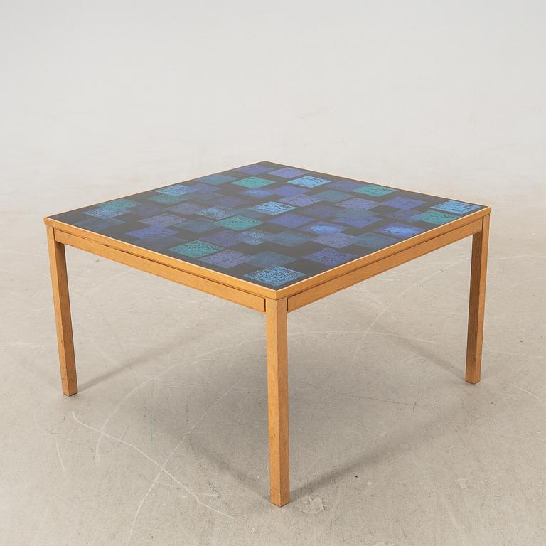 Algot Törneman & David Rosén, coffee table, "blue square", Triva, Nordiska Kompaniet, 1950s.