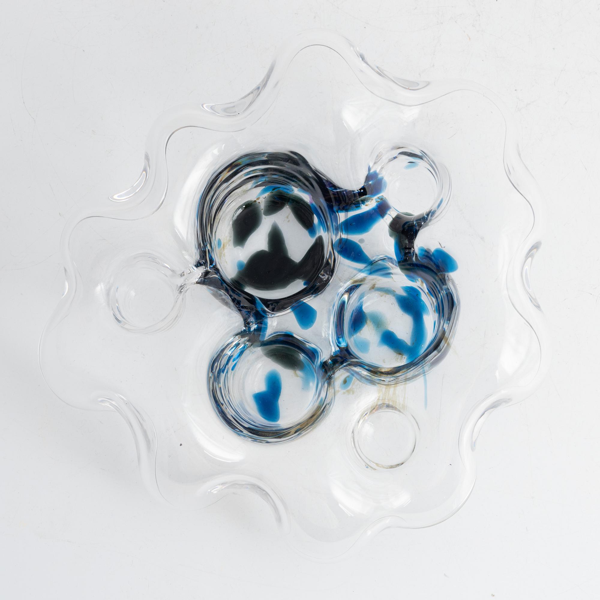 Helena Tynell, a 'Moonwalk' glass sculpture, Riihimäen Lasi Oy, Finland.