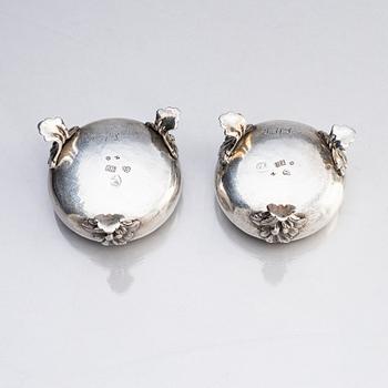 Bengt Hafrin, saltkar, ett par, silver, Göteborg 1779. Gustavianska.
