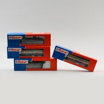 SAMLING MODELLTÅG, 4 delar, Roco, Österrike.