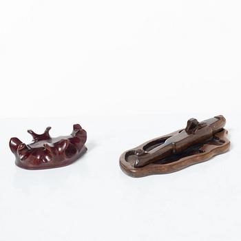 Samling stenfigurer, åtta stycken, Kina, 1900-tal/samtida.