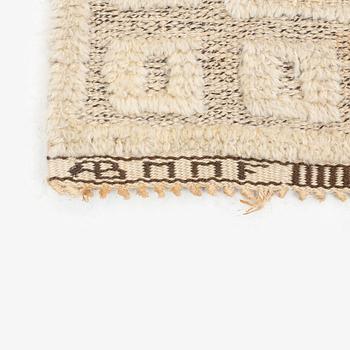 Märta Måås-Fjetterström, a rug, 'Vita Spetsporten',  knotted pile in relief, approximately 225 x 150 cm, signed AB MMF.