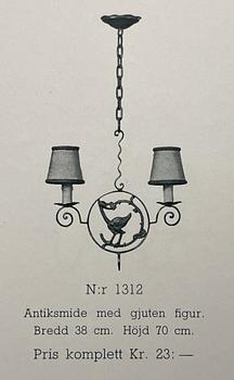 Bjerkås, a ceiling lamp model ”1312”, Gothenburg, 1930s/40s.