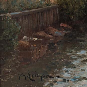 Johan Ericson, Boy rowing at Ronnebyån.