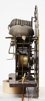 A George II japanned musical longcase clock by William Barrow (watchmaker in London 1700-36).