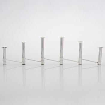 Tapio Wirkkala, a 'Nonstop' silver candelabrum, TW 432, numbered 74/90, for Kultakeskus, Hämeenlinna 2007.