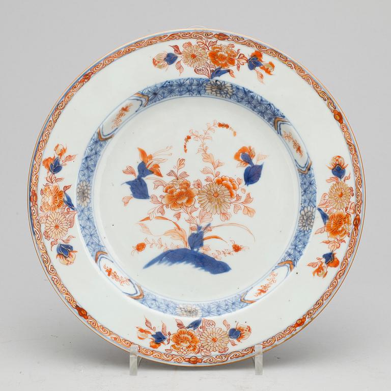 TALLRIKAR, 6 st, porslin, Kina 1700-tal.
