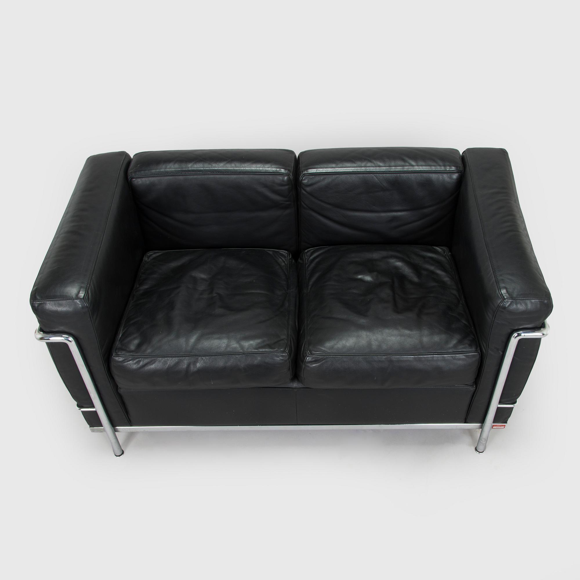 Pierre Jeanneret, Charlotte Perriand & Le Corbusier, soffa, "LC 2", Cassina, Italien.