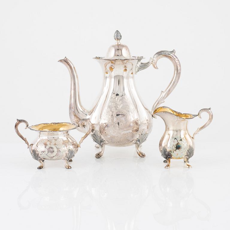 A three-piece silver coffee set, Kultakeskus, Hämeenlinna, 1975.