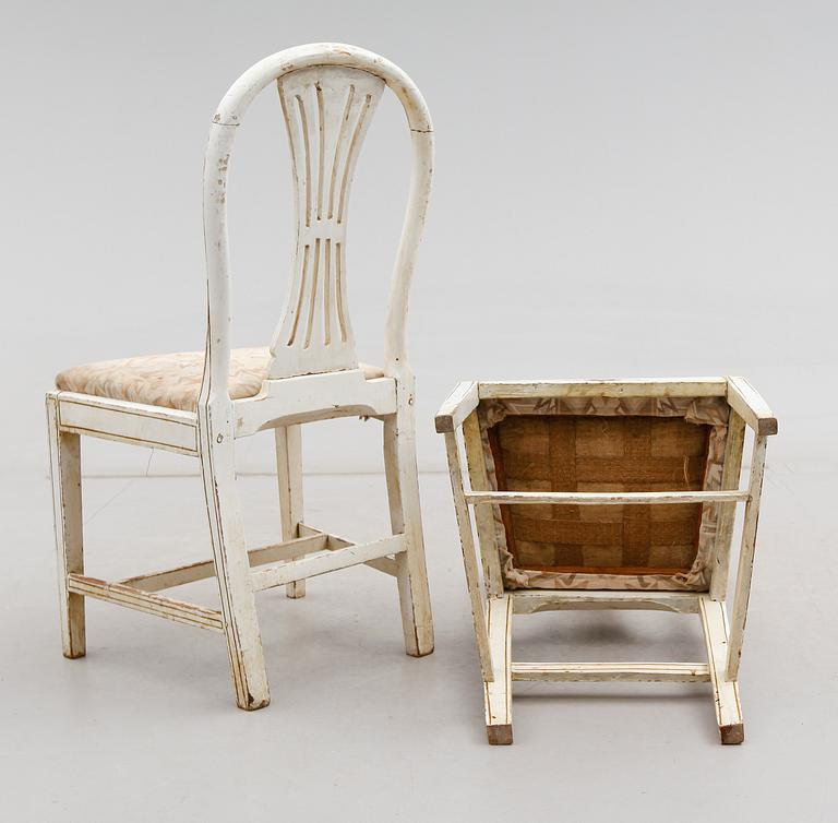 STOLAR, 1 par, sengustavianska, omkring år 1800.