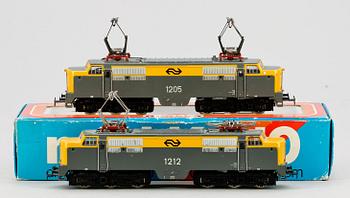 LOK, 2 x "3055", version 1205 resp 1212, Märklin, 1900-talets andra hälft.