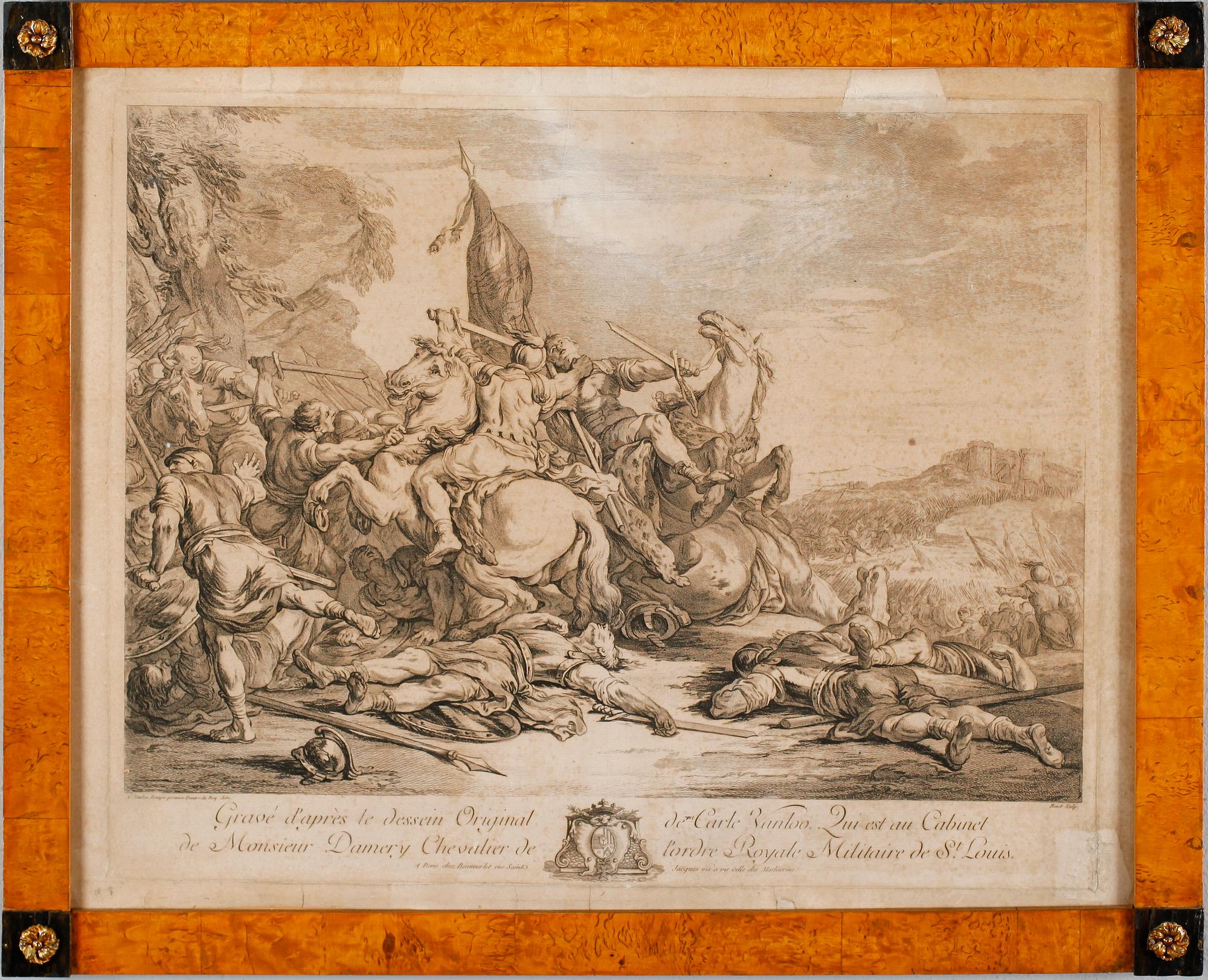 CARLE VAN LOO (efter), kopparstick, 1700-tal.