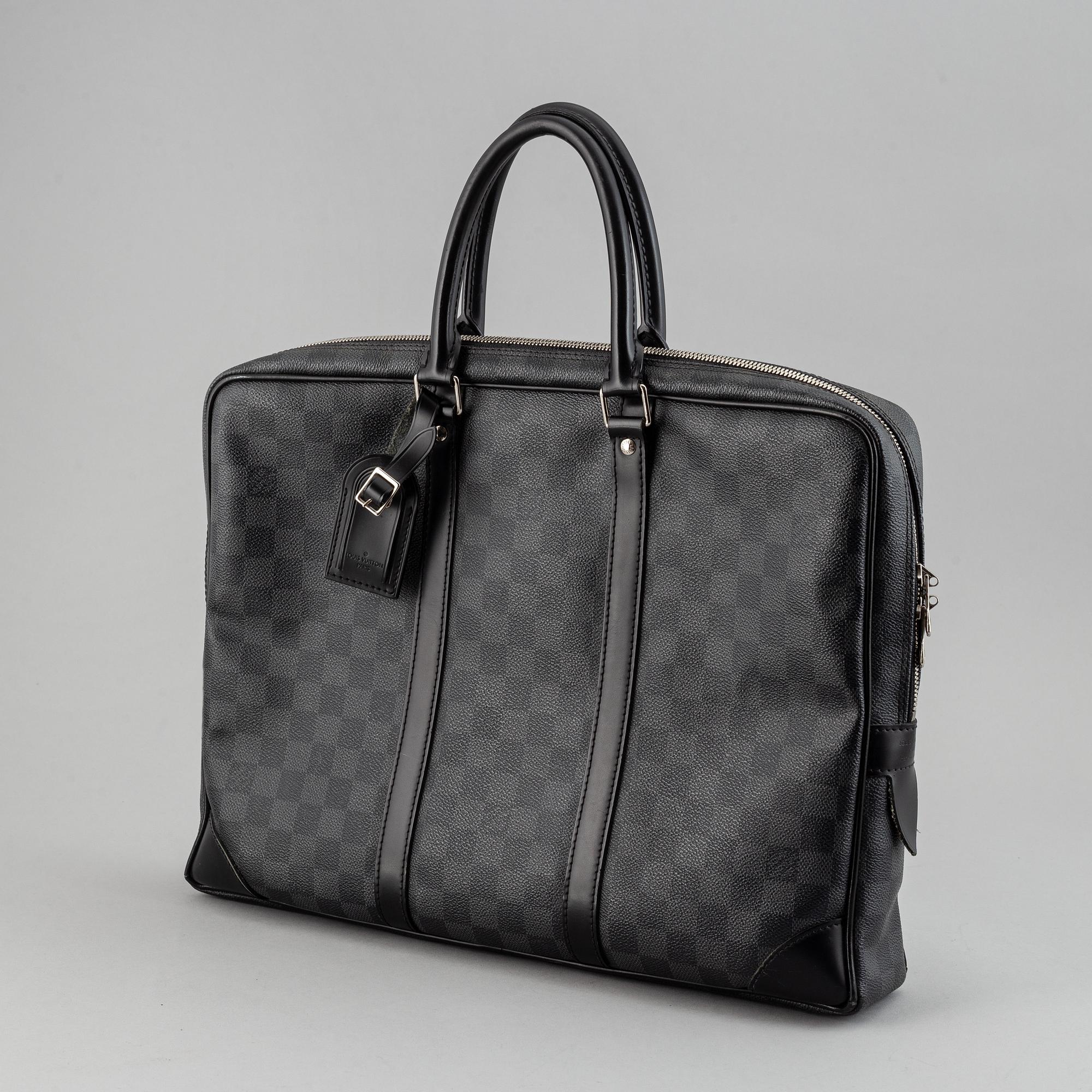 LOUIS VUITTON, 'Damier Graphite Porte Documents Voyage'.