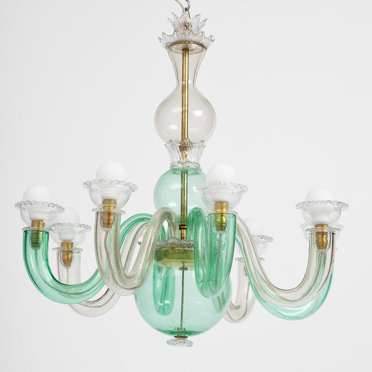 Gio Ponti, ljuskrona, Venini, Murano, Italien, 1945-50.