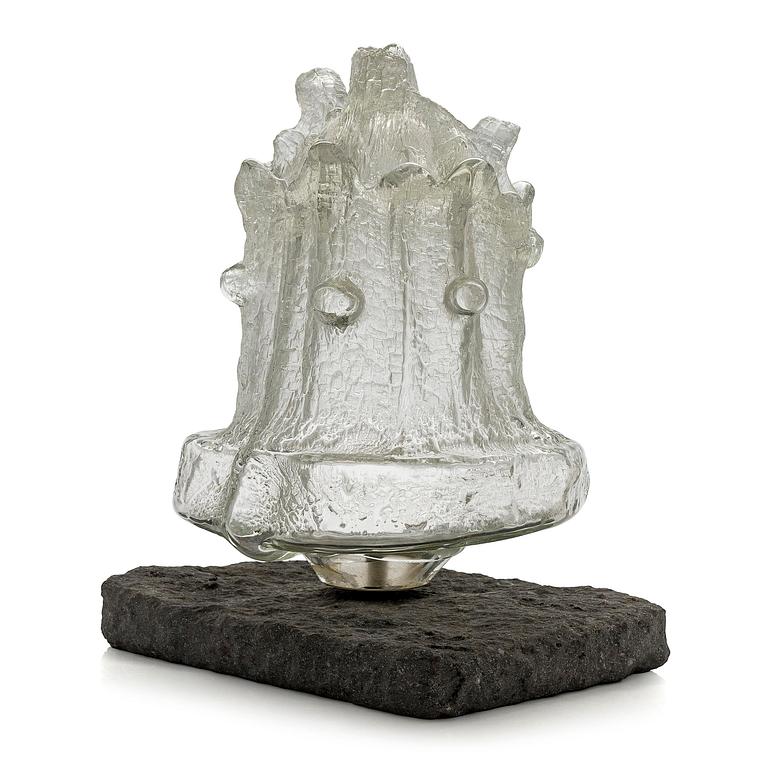Timo Sarpaneva, veistos, "Ahtojää", signeerattu Timo Sarpaneva Iittala 1967.