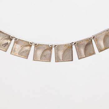 Björn Weckström, A sterling silver necklace "Galactic peaks". Lapponia 1969.