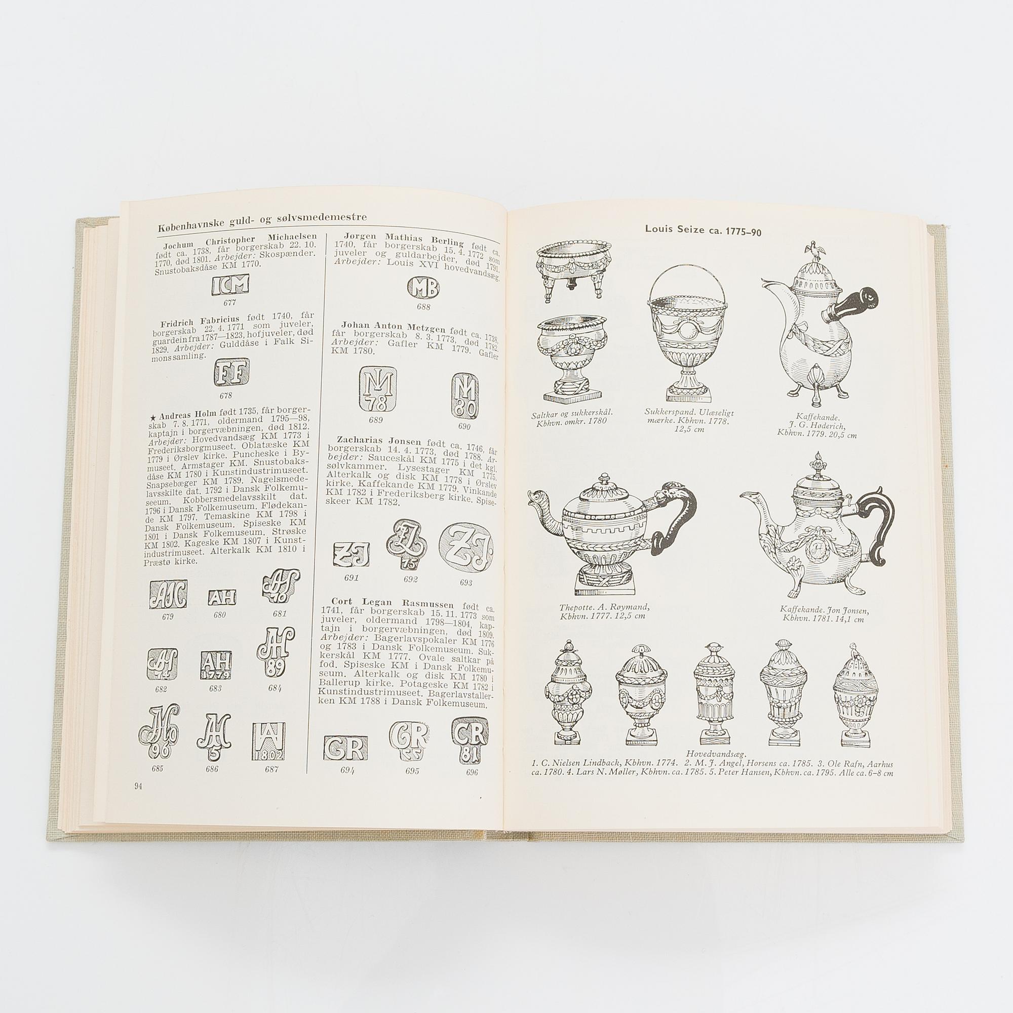 Five books about Finnish, Swedish and Danish silver and one with world gold hallmarks.