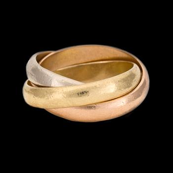 19. RING, Cartier, 'Trinity', gold 'en trois coleurs', 1997.