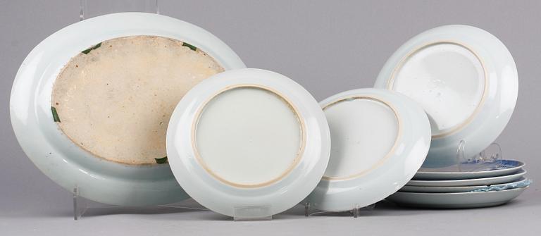 PARTI PORSLIN, 8 delar, Kina, 1800-1900-tal.