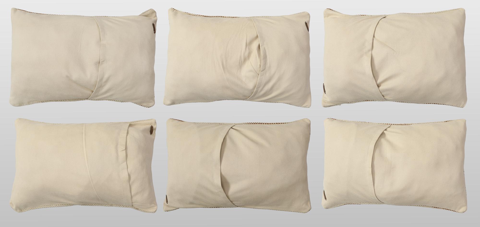 Cushion covers, 6 pcs, hand-embroidered Kelim.