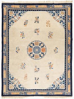 A carpet, China, Antique finish, ca 362 x 275 cm.