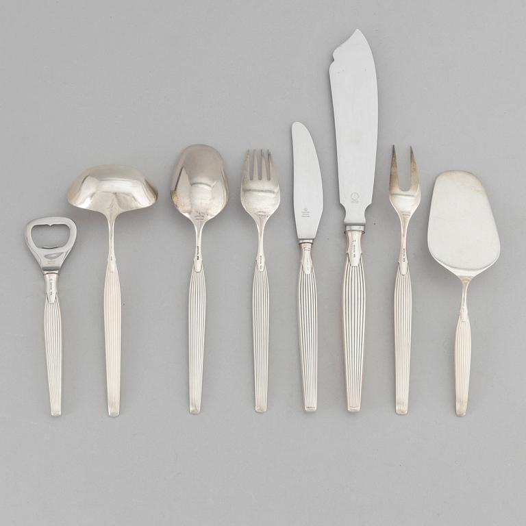 A Danish Sterling Silver Cutlery, model 'Savoy', Frigast (41 pieces).