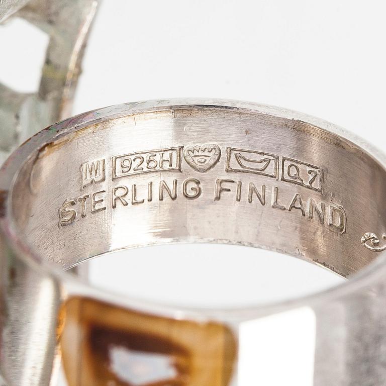 Björn Weckström, ring "Jaaras dröm", sterlingsilver. Lapponia 1969.