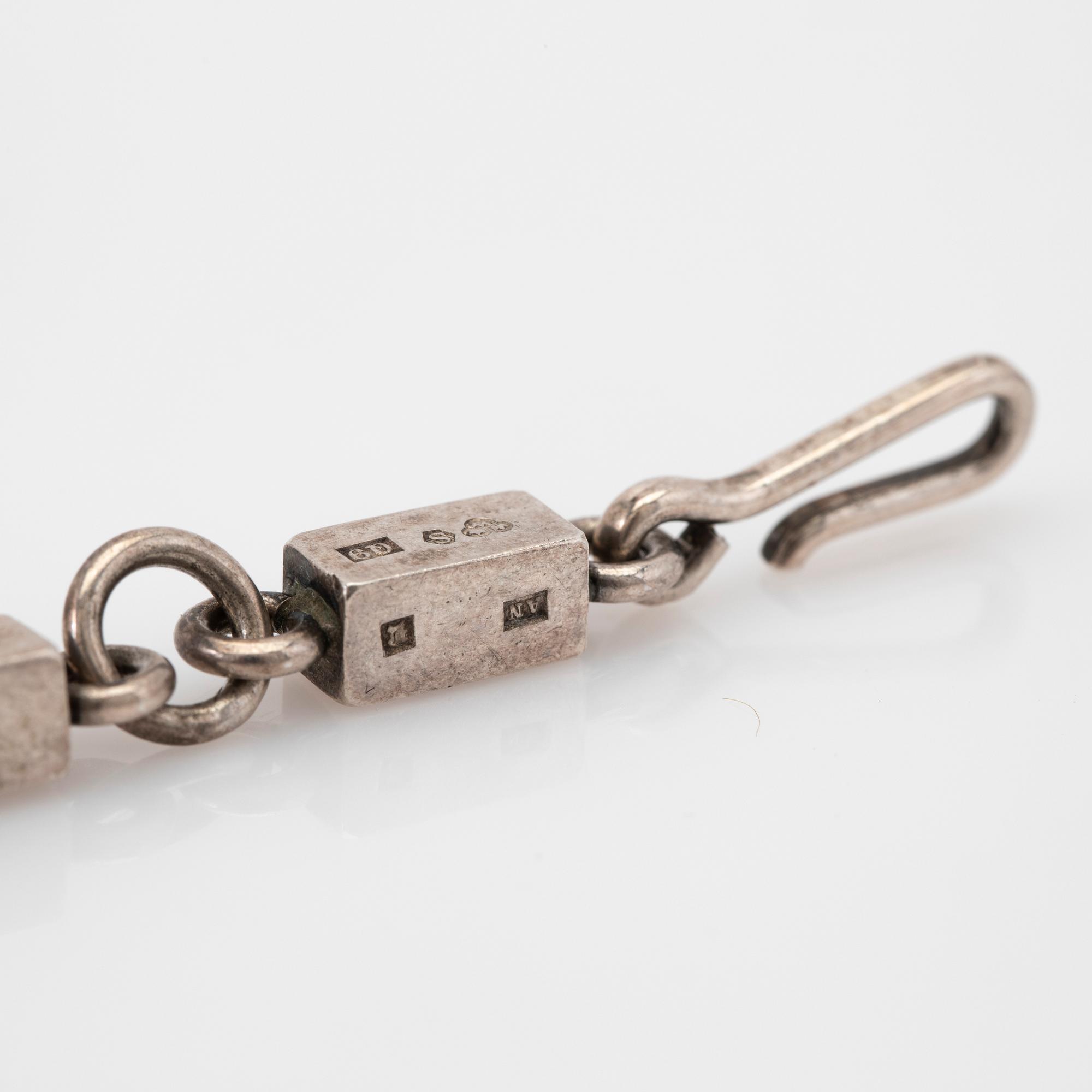 Wiwen Nilsson, necklace, sterling silver, Lund, 1966.